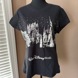 Walt Disney World Park Women’s Black Graphic T-Shirt Size Large